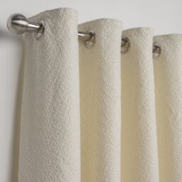 Habitat Boucle Blackout Eyelet Curtains - Cream - 168x183cm