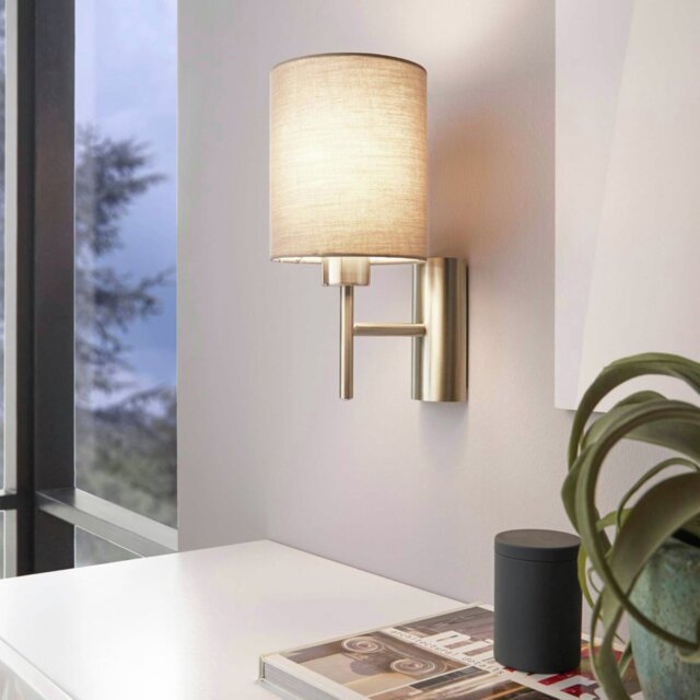 EGLO Pasteri Steel Wall Light - Taupe - image 1