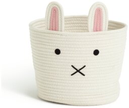 Habitat Bunny Rope Kids Storage Basket - Cream