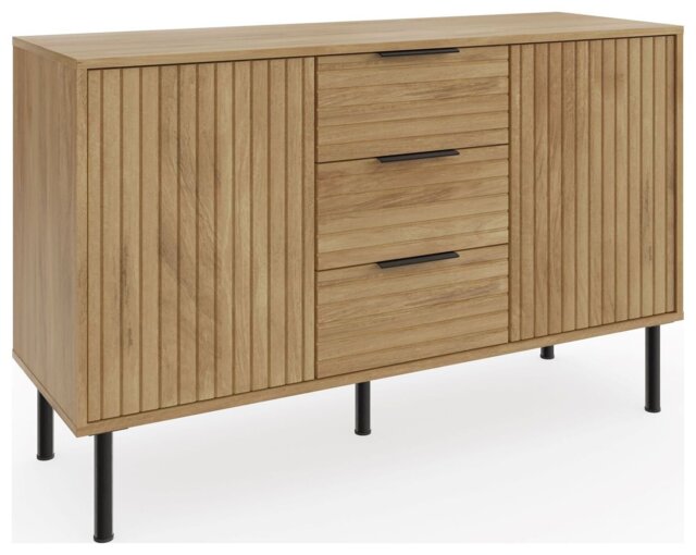 GFW Nervata 2 Door 3 Drawer Sideboard - Natural - image 1