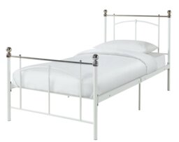 Argos Home Yani Single Metal Bed Frame - White
