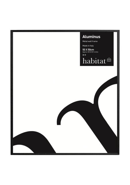 Habitat Aluminus Black Metal Picture Frame - 50x50cm - image 1
