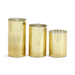 Argos Home Pack of 3 Gold LED Candles Christmas Decoration - thumbnail 2