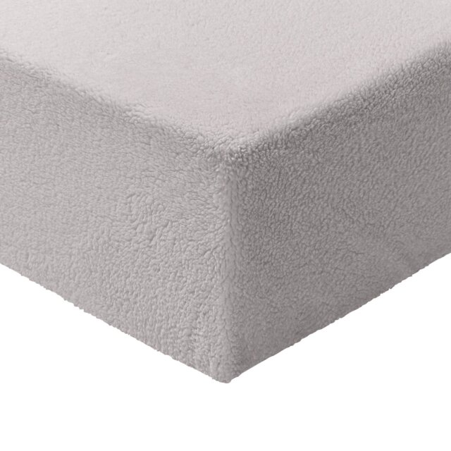 Argos Home Fleece Grey Fitted Sheet - Single - image 1