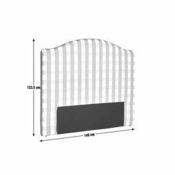 Argos Home Sutton Gingham Double Headboard - Blue & White - thumbnail 2