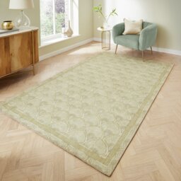 Catherine Lansfield Deco Green Flatweave Rug - 122x170cm - thumbnail 1