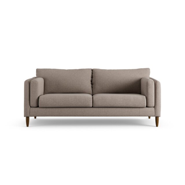 Habitat Newington Fabric 3 Seater Sofa - Mocha - Dark Leg - image 1