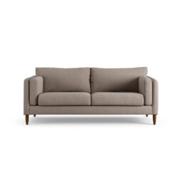 Habitat Newington Fabric 3 Seater Sofa - Mocha - Dark Leg - thumbnail 1