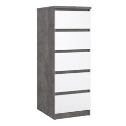 Furniture To Go Naia 5 Drawers Chest - Grey - thumbnail 2