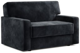 Jay-Be Linea Velvet Cuddle Chair Sofa Bed - Charcoal - thumbnail 1
