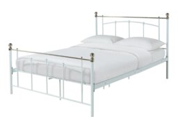 Argos Home Yani Double Metal Bed Frame - White - thumbnail 1