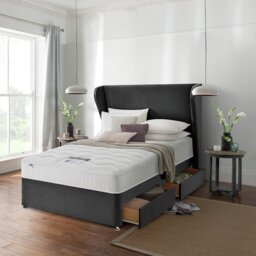 Silentnight Kingsize Eco 4 Drawer Divan Bed - Charcoal - thumbnail 1