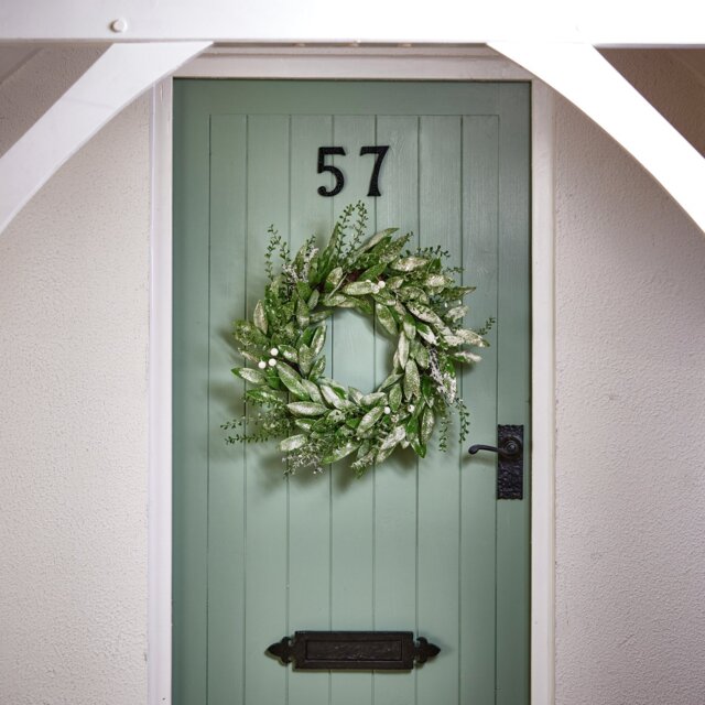 Premier Decorations Frosted Eucalyptus Christmas Wreath - image 1