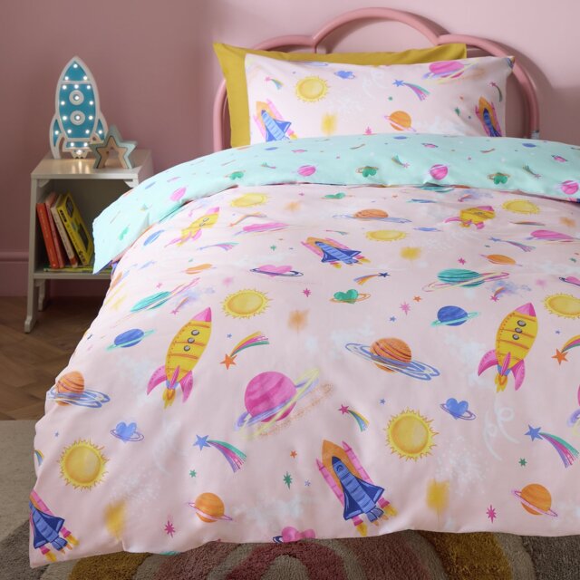 Habitat Space Girl Pink Kids Bedding Set - Toddler - image 1