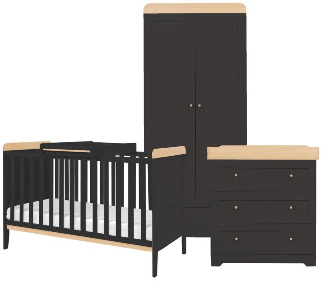 Tutti Bambini Rio 3 Piece Nursery Furniture Set - Slate Oak - image 1