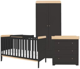 Tutti Bambini Rio 3 Piece Nursery Furniture Set - Slate Oak - thumbnail 1