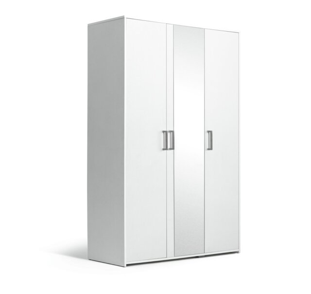 Argos Home Oslo 3 Door Mirror Wardrobe - White - image 1