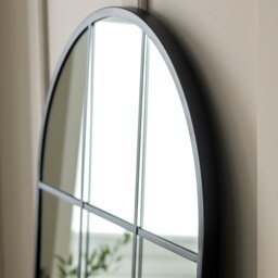 Habitat Black Window Full Length Arch Wall Mirror - 140x65cm - thumbnail 2