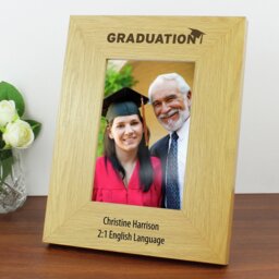 Personalised Message Graduation Wooden Photo Frame - 21x16cm - thumbnail 2