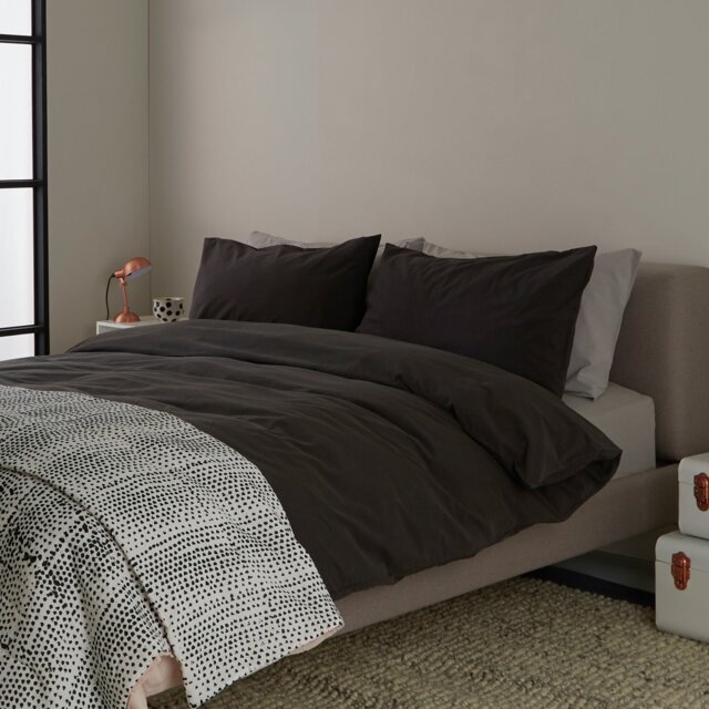 Habitat Stonewashed Cotton Charcoal Bedding Set - King size - image 1