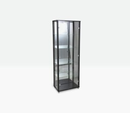 Argos Home 2 Door Glass Display Cabinet - Black - thumbnail 1