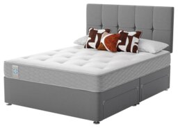 Sealy Newman Support Kingsize 4 Drawer Divan Bed - Grey
