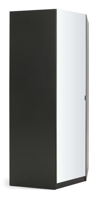 Habitat Munich Corner 1 Door Mirror Wardrobe - Anthracite - image 1