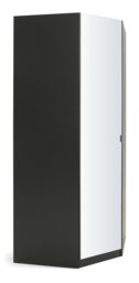 Habitat Munich Corner 1 Door Mirror Wardrobe - Anthracite