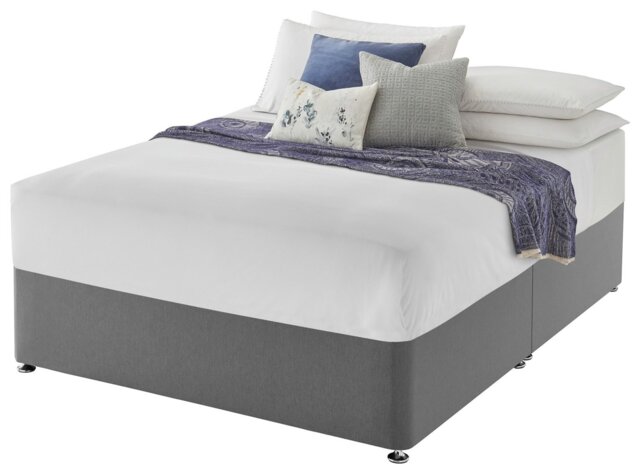 Silentnight Single Divan Bed Base - Grey - image 1