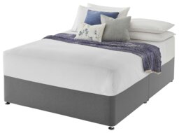 Silentnight Single Divan Bed Base - Grey - thumbnail 1
