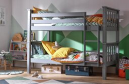 Habitat Heavy Duty Detachable Bunk and 2 Mattresses - Grey - thumbnail 2
