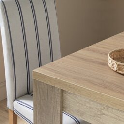 Argos Home Preston Extend Oak Dining Table & 6 White Chairs - thumbnail 2