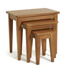 Argos Home Nest of 3 Tables - Dark Wood - thumbnail 1