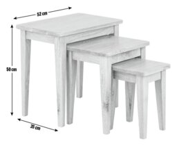 Argos Home Nest of 3 Tables - Dark Wood - thumbnail 2