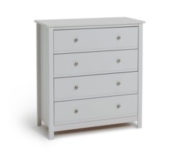Habitat Brooklyn 4 Chest of Drawers - White - thumbnail 1