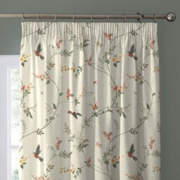 D&D Darnley Floral Pencil Pleat Curtains - Natural - 229x229cm - thumbnail 2