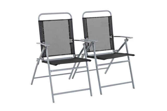 Argos Home Atlantic Set of 2 Folding Metal Garden Chairs - image 1