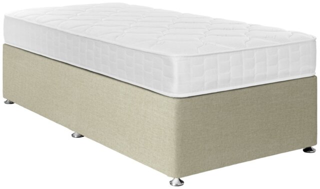 Argos Home Dalham Memory Single Divan Bed - Natural - image 1
