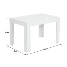 Argos Home Miami Gloss 4 Seater Dining Table - White - thumbnail 2