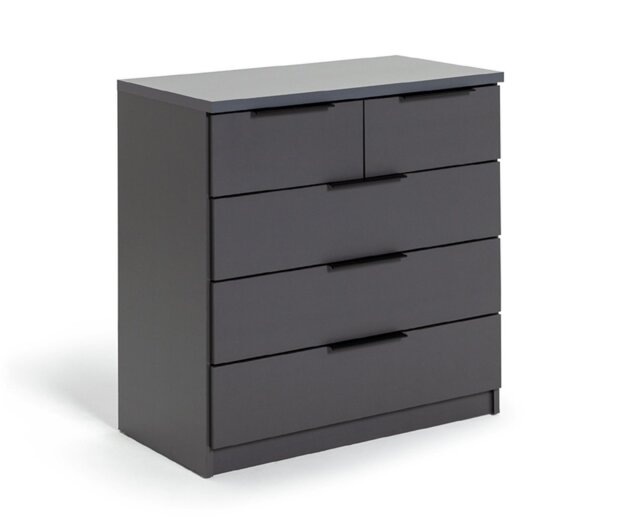 Argos Home Hallingford 5 Drawer Chest - Anthracite - image 1