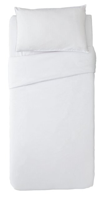 Habitat Cotton Rich 180 TC Plain White Bedding Set - Single - image 1