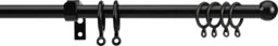Argos Home Black Extendable Curtain Pole - 110cm - 200cm - thumbnail 2
