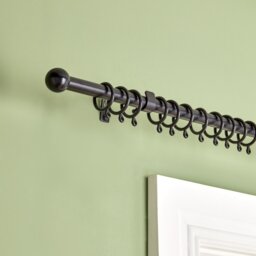 Argos Home Black Extendable Curtain Pole - 110cm - 200cm