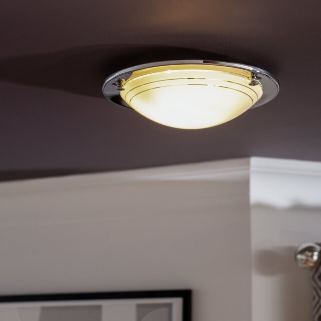 Argos Home Flush light Fitting - Chrome - image 1