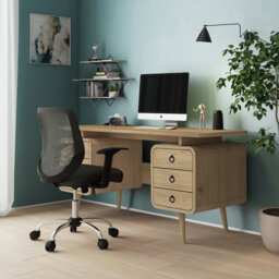 Dorel Somerest 6 Drawer Office Desk - Natural