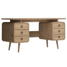 Dorel Somerest 6 Drawer Office Desk - Natural - thumbnail 2