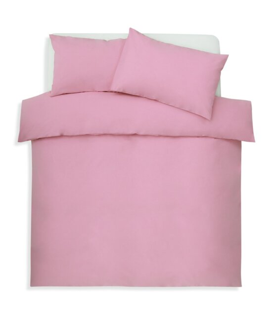 Habitat Polycotton Pink Bedding Set - Double - image 1