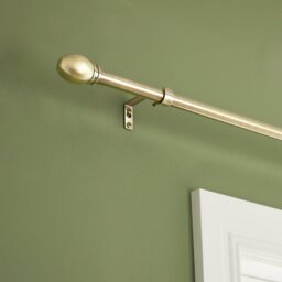 Argos Home Extendable Metal Pommel Brass Curtain Pole - 120 - 210cm