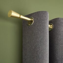 Argos Home Extendable Metal Trumpet Gold Curtain Pole - 120 - 210cm - thumbnail 2