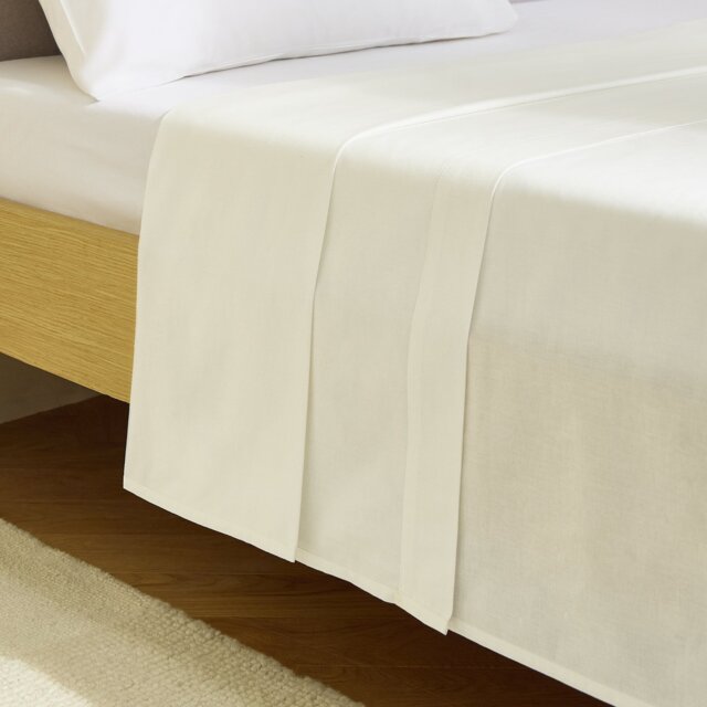 Habitat Cool Cotton Lyocell White Flat Sheet - Single - image 1